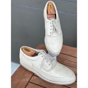 Hush Puppies Bounce Men’s 9.5 White Leather Walking Shoe Golf Tennis Comfort Gym